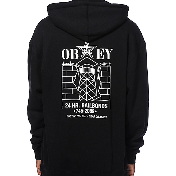 Obey Other - Obey Bail Bonds Black Hoodie Small